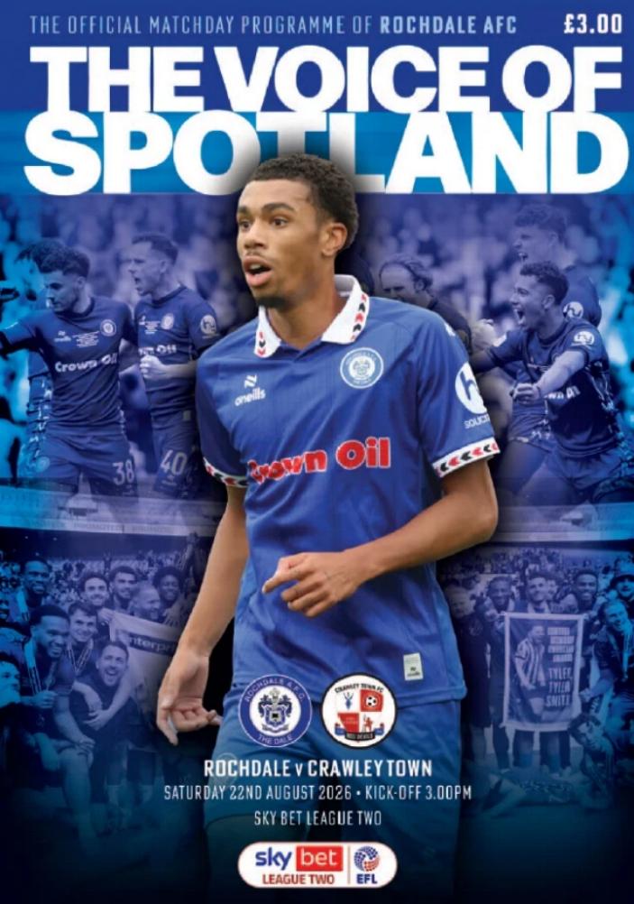 ROCHDALE v CRAWLEY TOWN 2026/27 (1st GAME BACK IN LEAGUE)